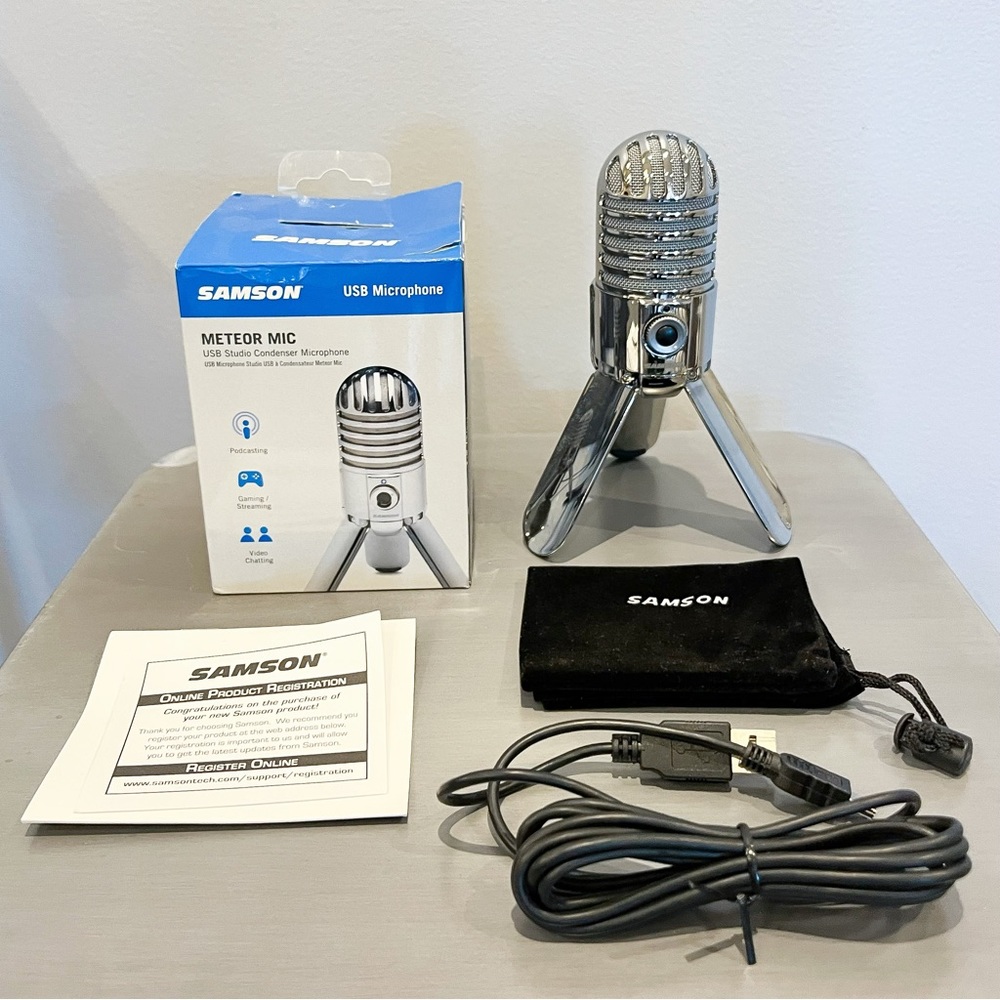 SAMSON Meteor Mic USB Studio Condenser Microphone (Chrome)